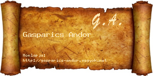 Gasparics Andor névjegykártya