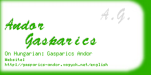 andor gasparics business card